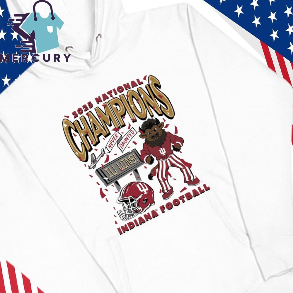 Indiana Football 2025 CFP National Champions Never Daunted IU Wins Bison Shirt