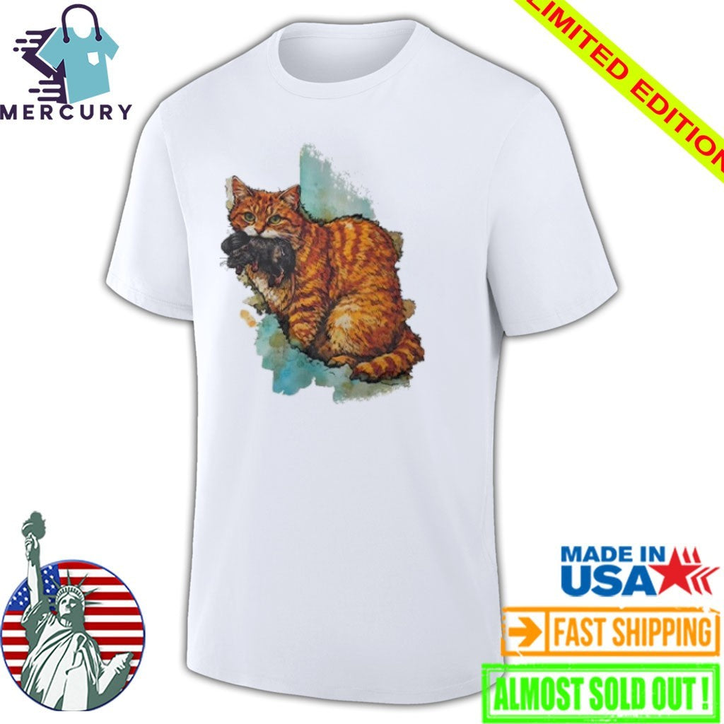 Iran Map Orange Tabby Cat Shirt