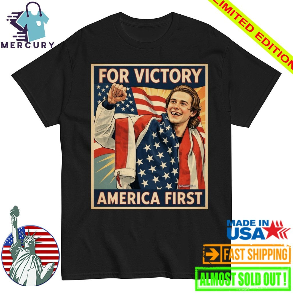 Jack Hughes For Victory America First Shirt
