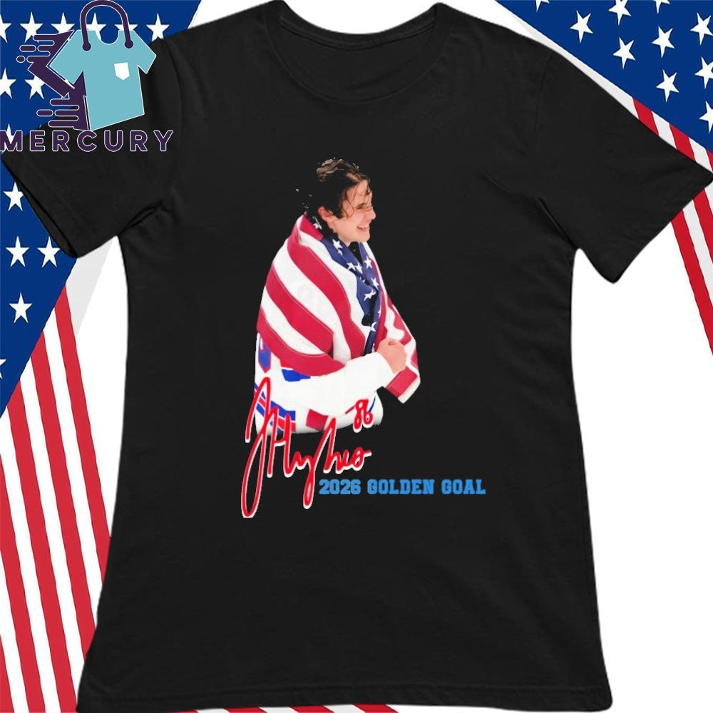 Jack Hughes Golden Goal 2026 Shirt