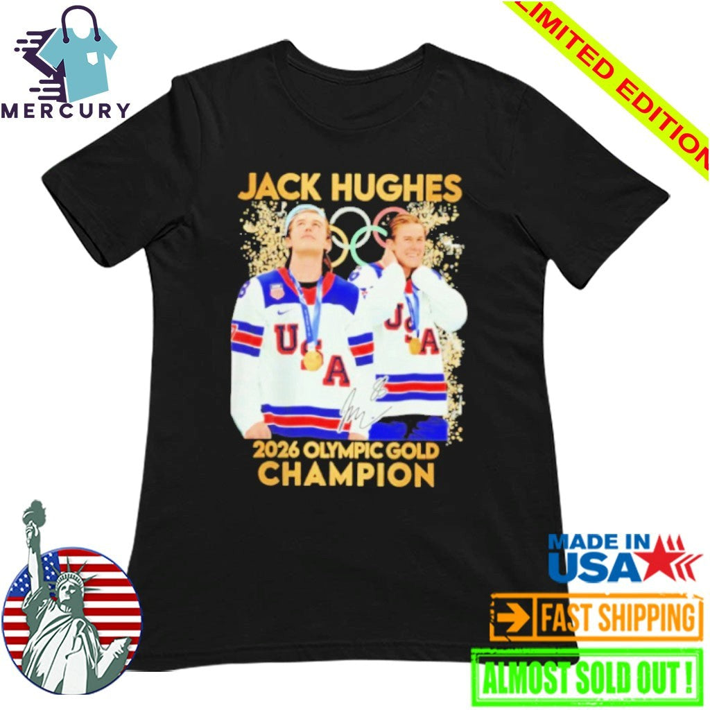 Jack Hughes Hero USA Men’s Olympic Hockey Olympic 2026 Gold shirt