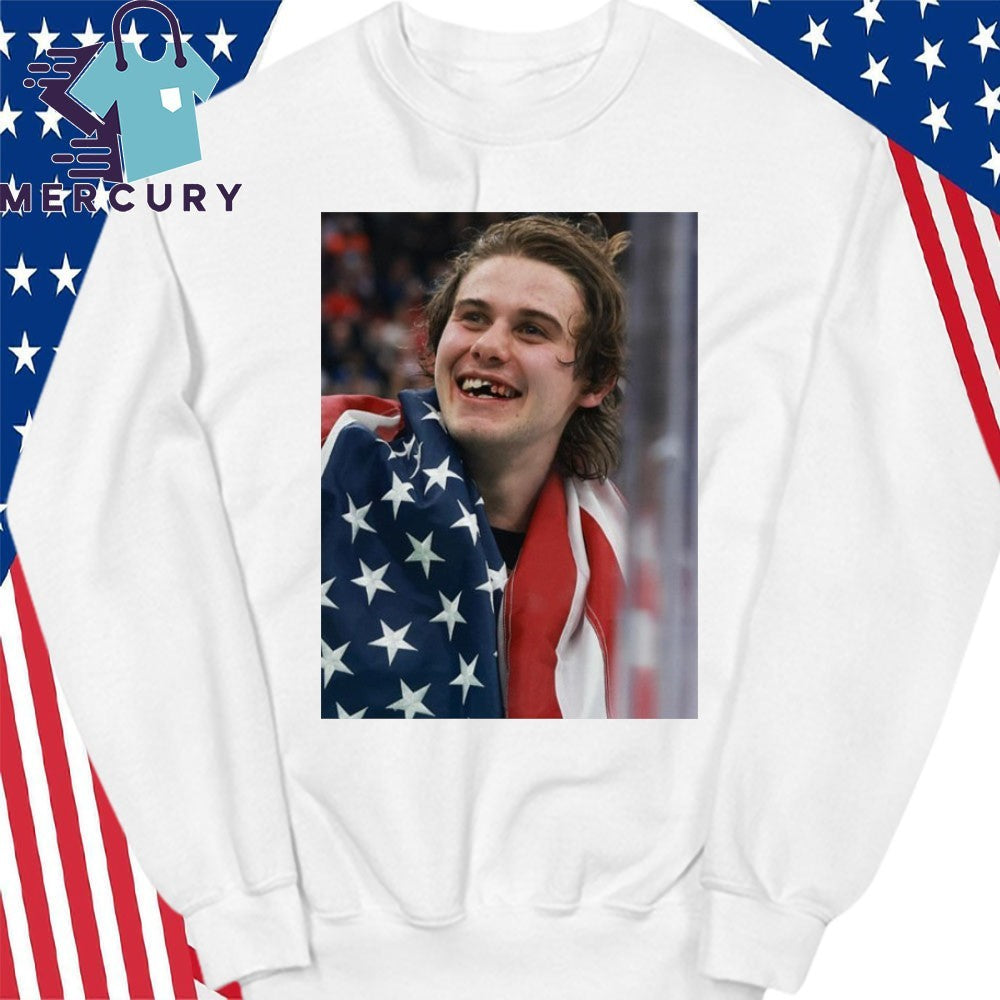 Jack Hughes Teeth Usa Men’s Hockey Champions Shirt