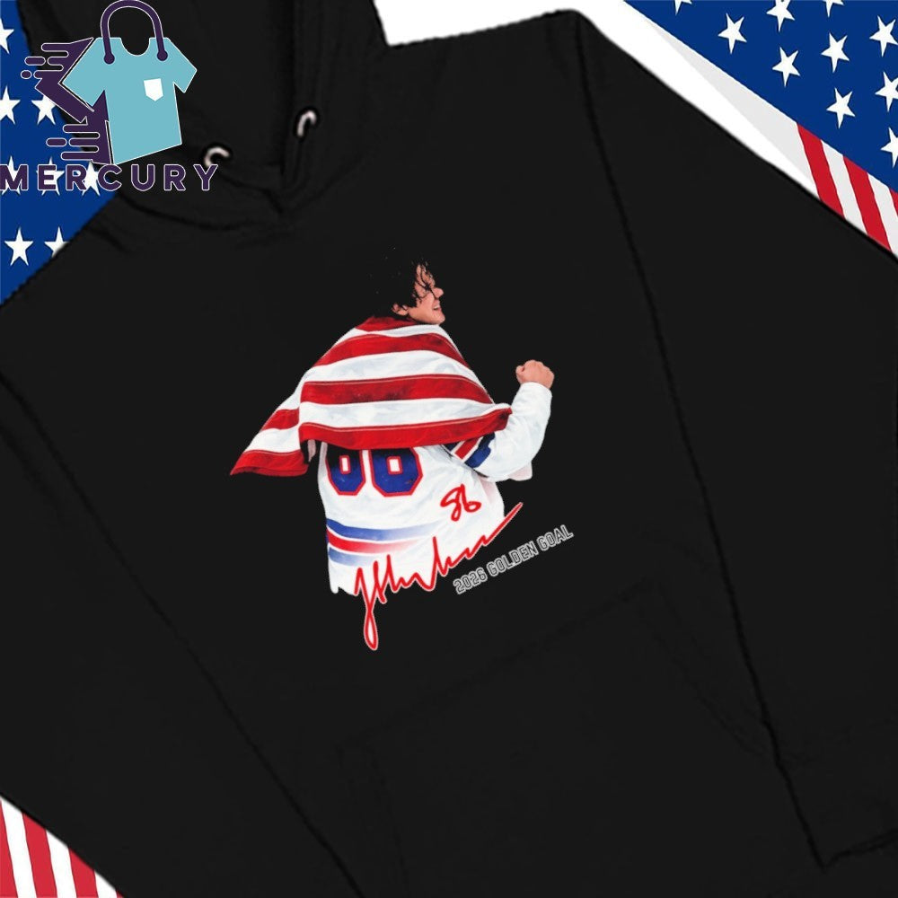 Jack Hughes USA Hockey Golden Goal 2026 Hockey Signature Shirt