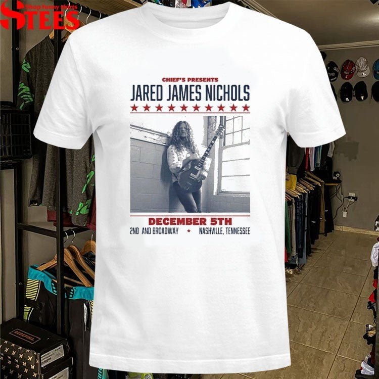 Jared James Nichols Nashville For Saturday December 5th 2026 At Chief’s on Broadway In Tennessee T-shirts