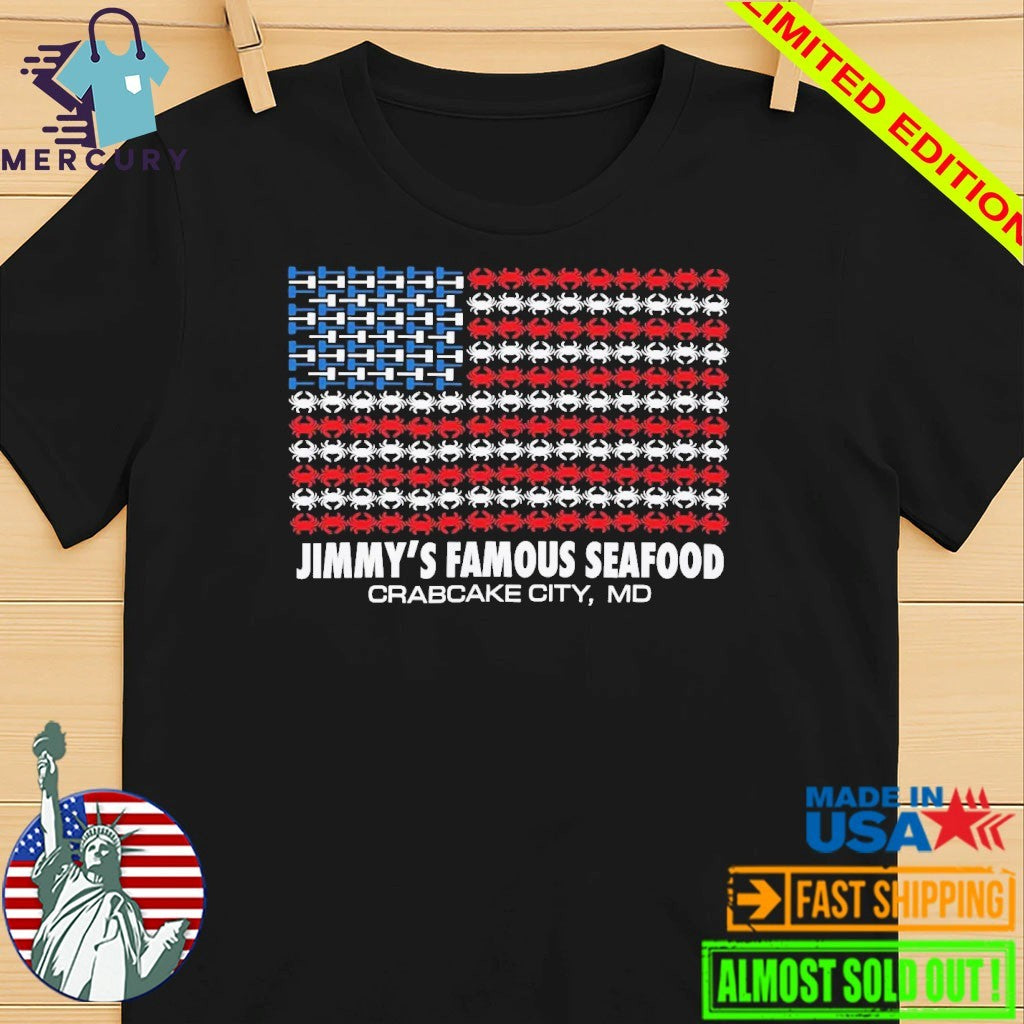 Jimmy’s Famous Seafood Crab Flag Shirt