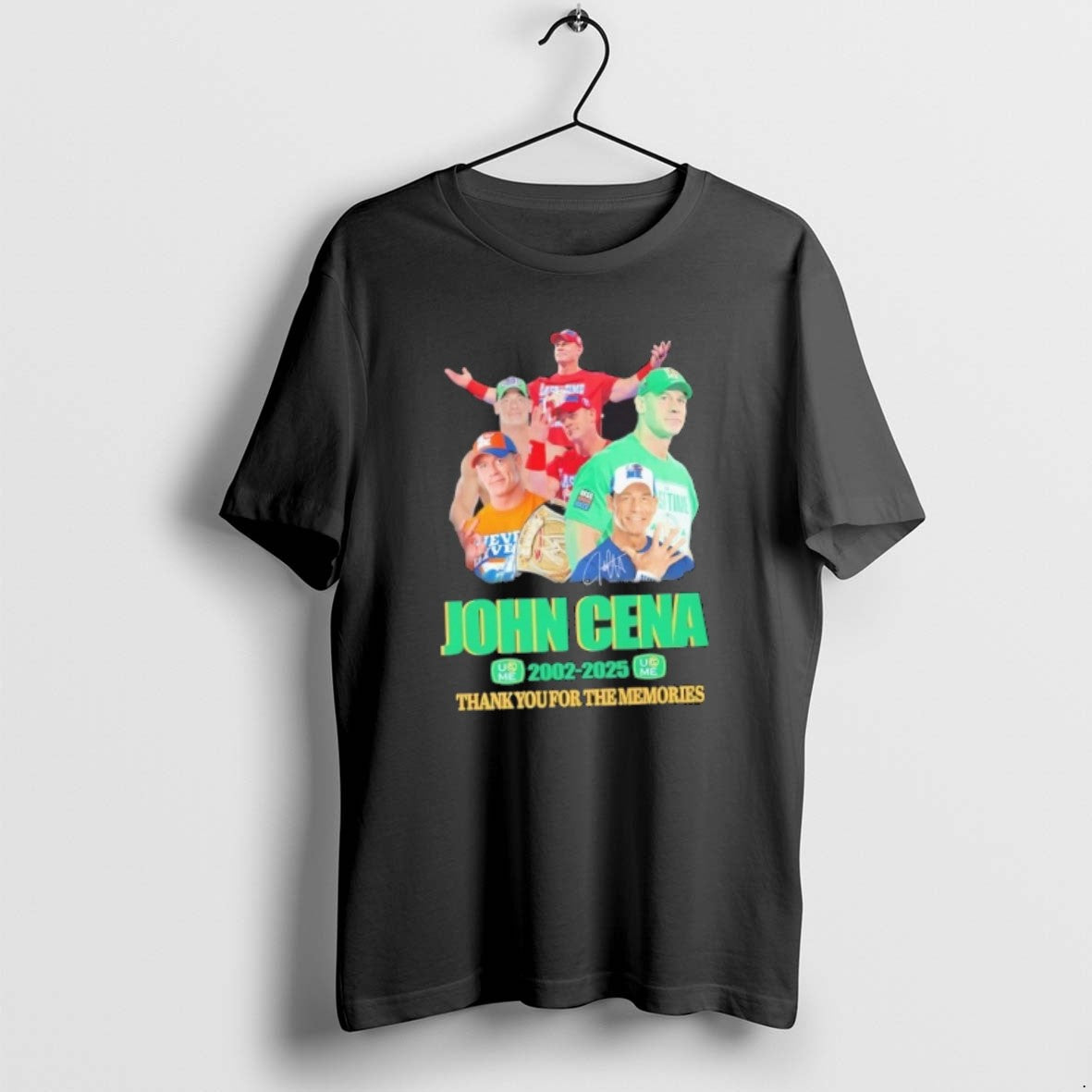 Official John Cena 2002 2025 Thank You For The Memories Signature T-Shirts, Hoodie, Sweatshirt | CoreVibeTees.com