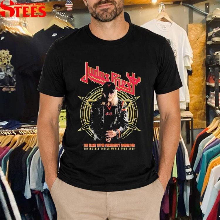 Judas Priest The Glenn Tipton Parkinson’s Shield World Tour 2025 Of Pain T-shirts