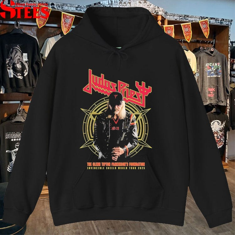 Judas Priest The Glenn Tipton Parkinson’s Shield World Tour 2025 Of Pain T-shirts
