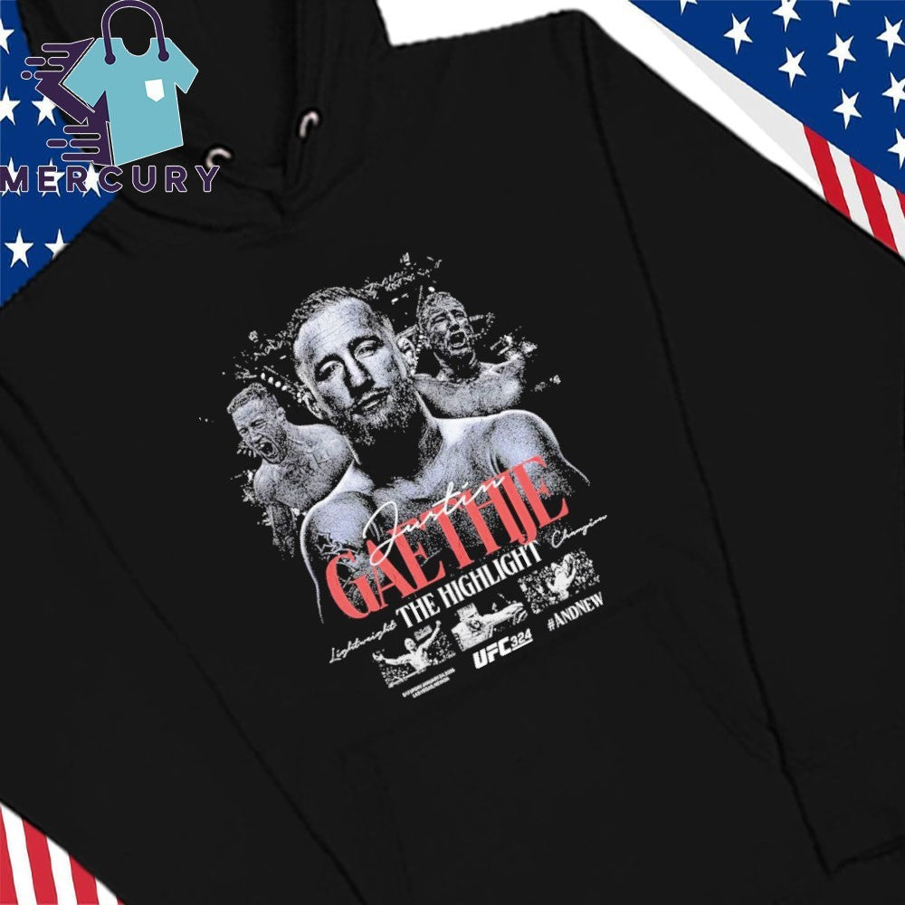 Justin Gaethje The Highlight Ufc 324 Interim Lightweight Champion Shirt