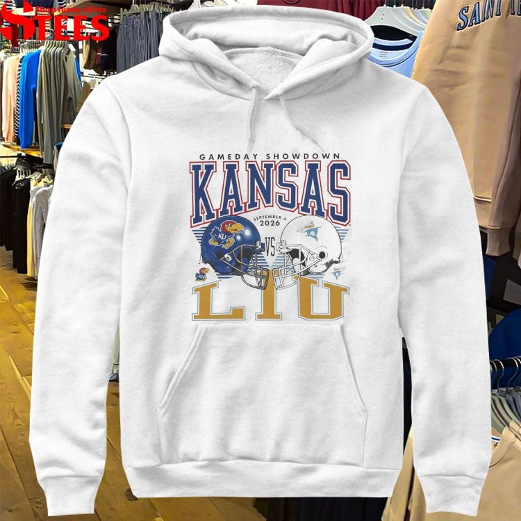 Kansas Jayhawks LIU Sharks September 4 Gameday Showdown 2026 T-Shirts