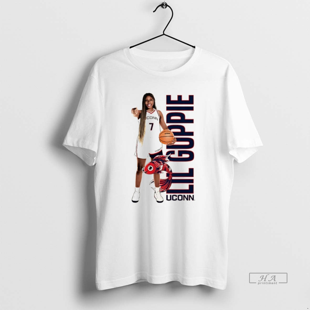 Official Kelis Fisher Uconn Huskies Lil Guppie Christmas T-Shirts, Hoodie, Sweatshirt | CoreVibeTees.com