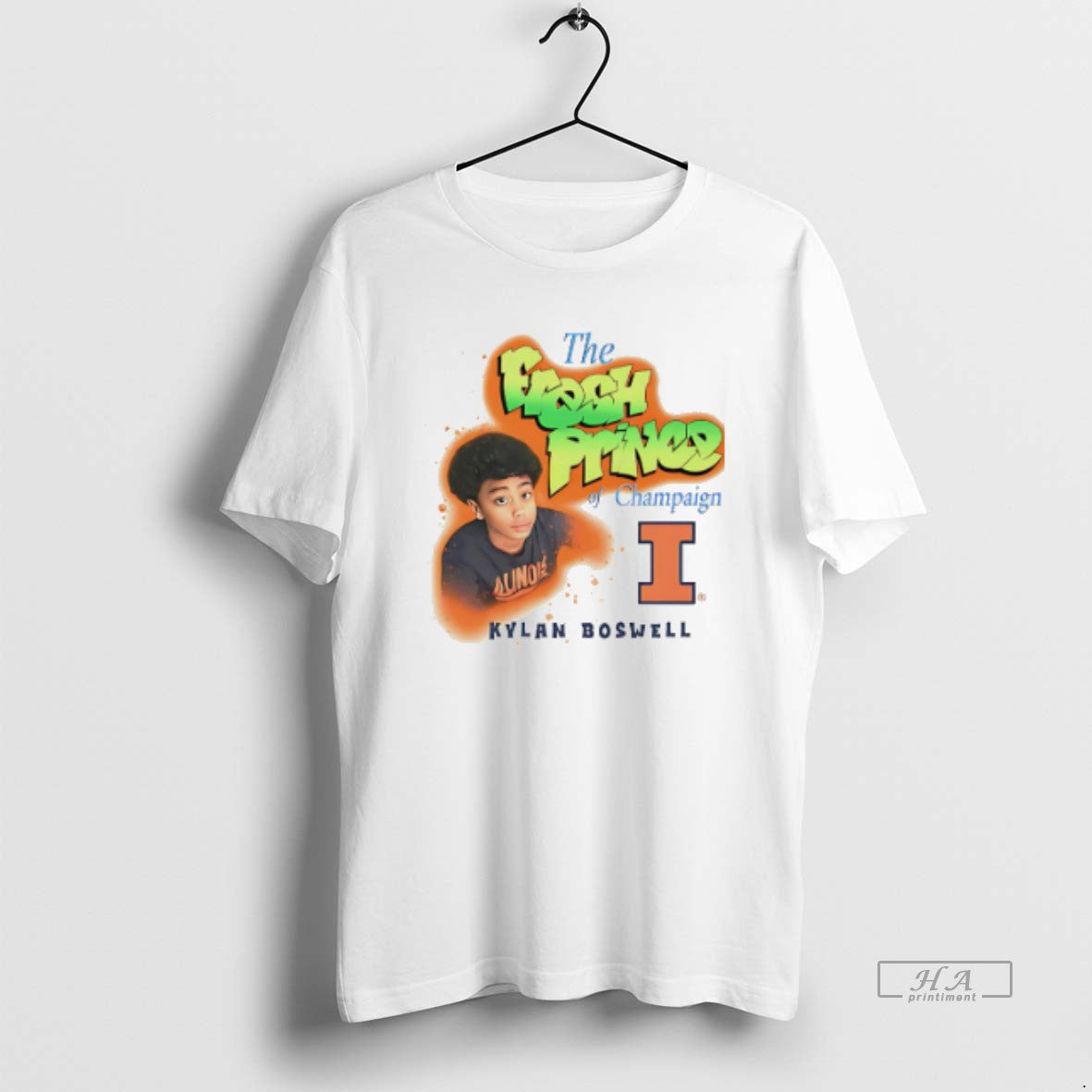 Official Kylan Boswell Illinois Fighting Illini The Fresh Prince Of Champaign T-Shirts, Hoodie, Sweatshirt | CoreVibeTees.com