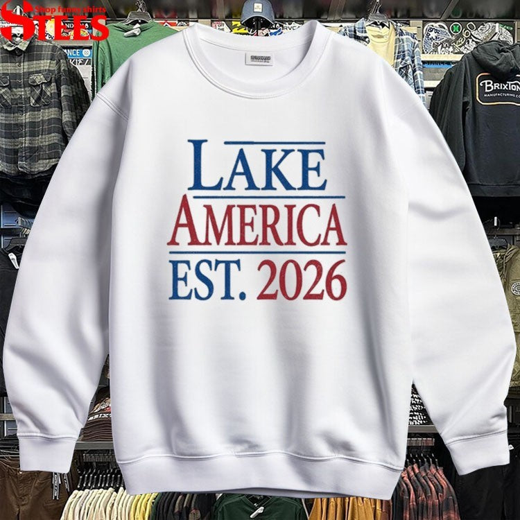 Lake America Est 2026 Typography T-Shirts