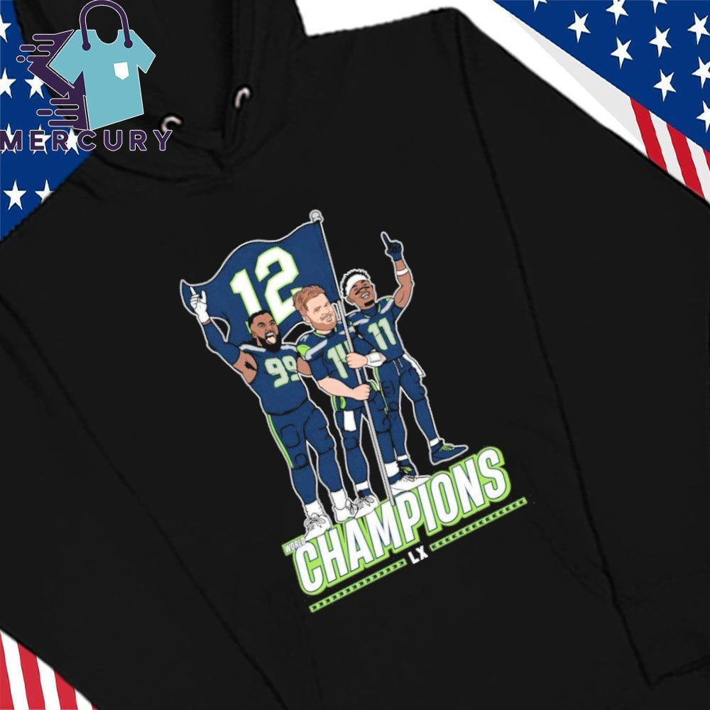 Leonard Williams Sam Darnold Jaxon Smith-njigba Seattle Champions Flag Plant Shirt