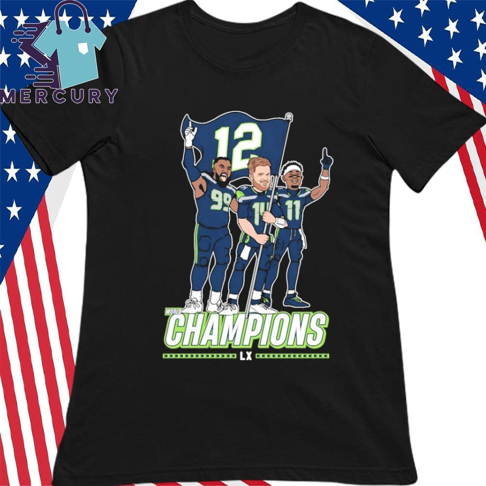 Leonard Williams Sam Darnold Jaxon Smith-njigba Seattle Champions Flag Plant Shirt