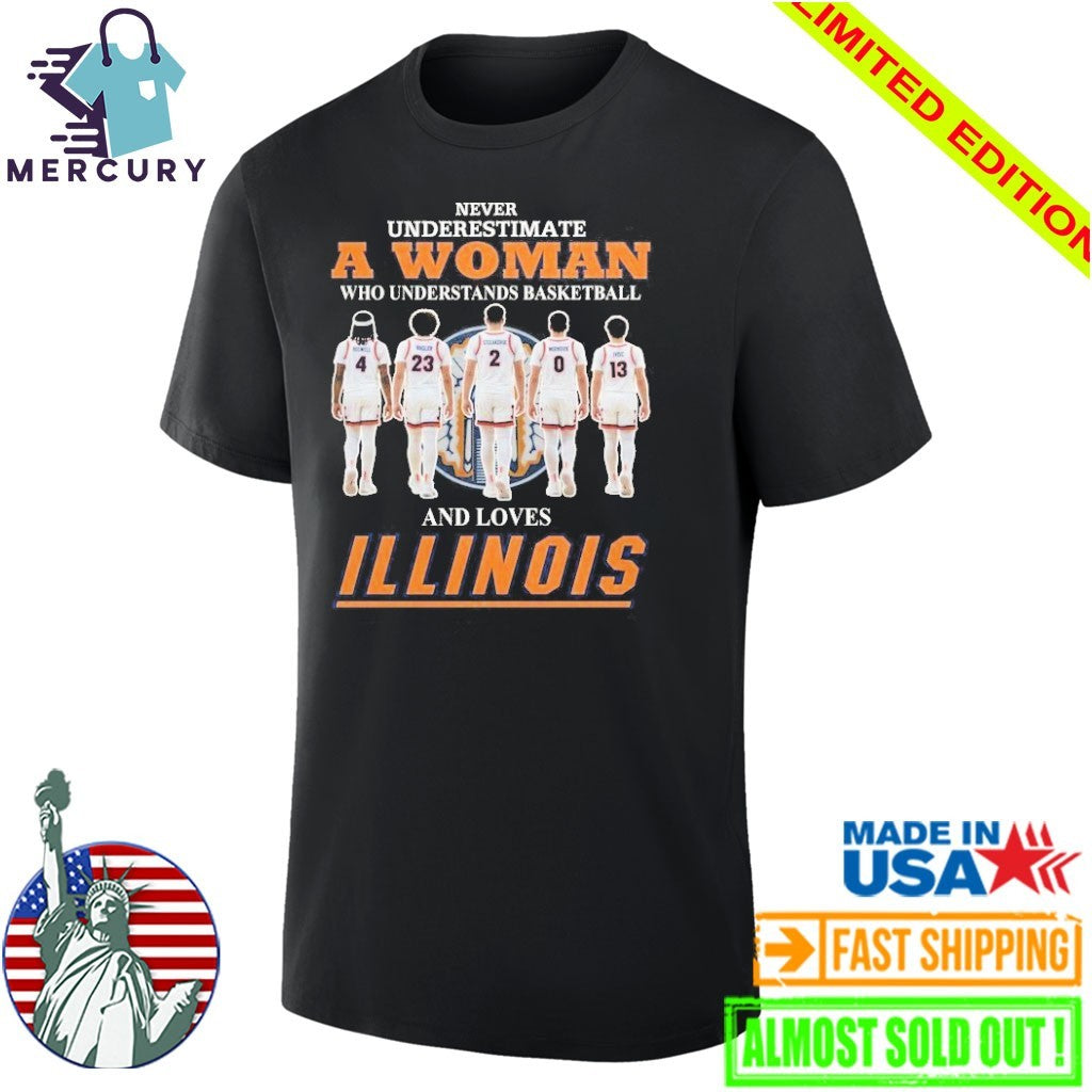 Lllinois Fighting Lllini 2026 Never Underestimate A Woman Shirt