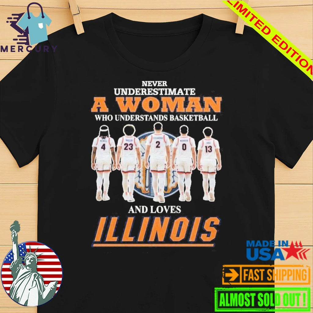 Lllinois Fighting Lllini 2026 Never Underestimate A Woman Shirt