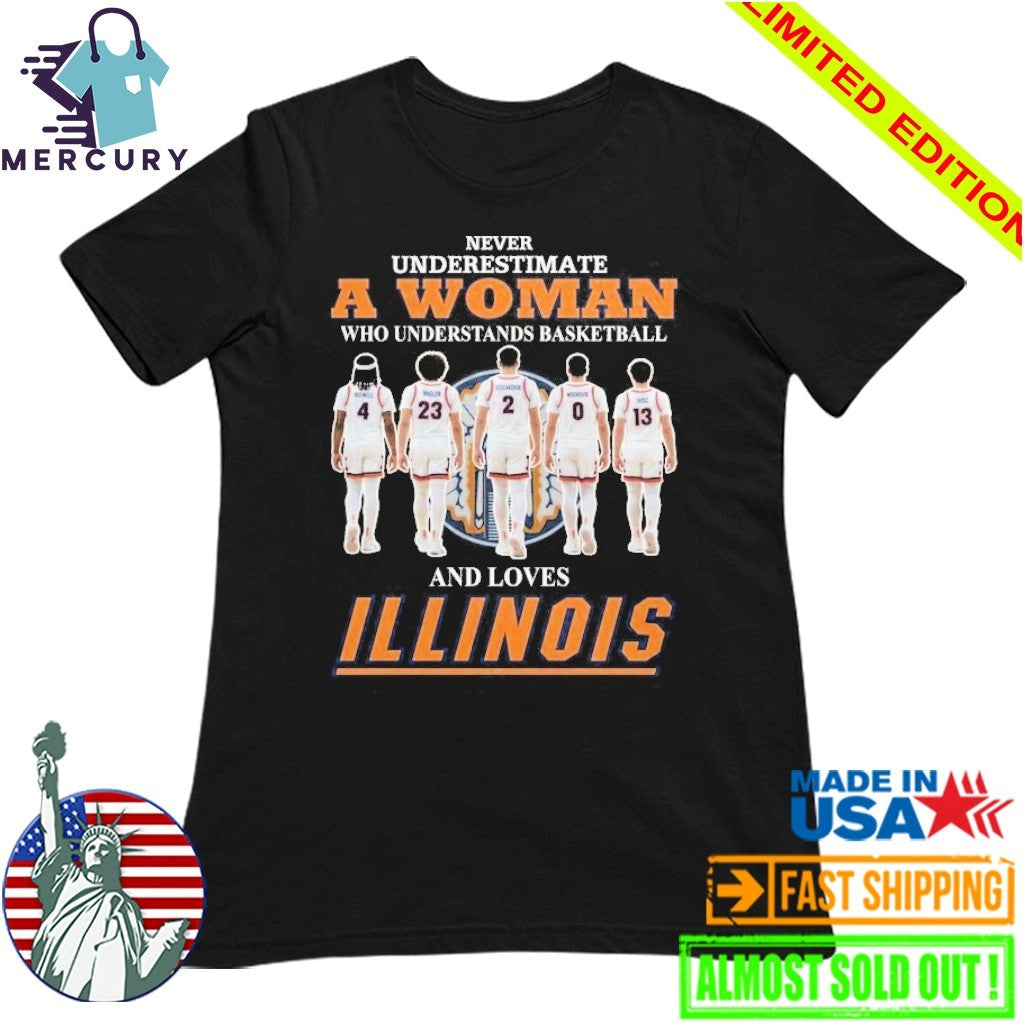 Lllinois Fighting Lllini 2026 Never Underestimate A Woman Shirt