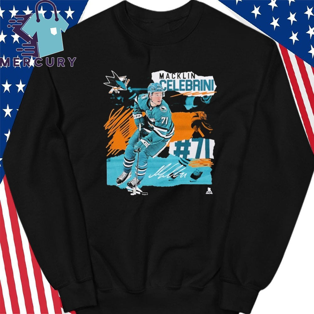 Macklin Celebrini San Jose Sharks Fresh Ice Shirt