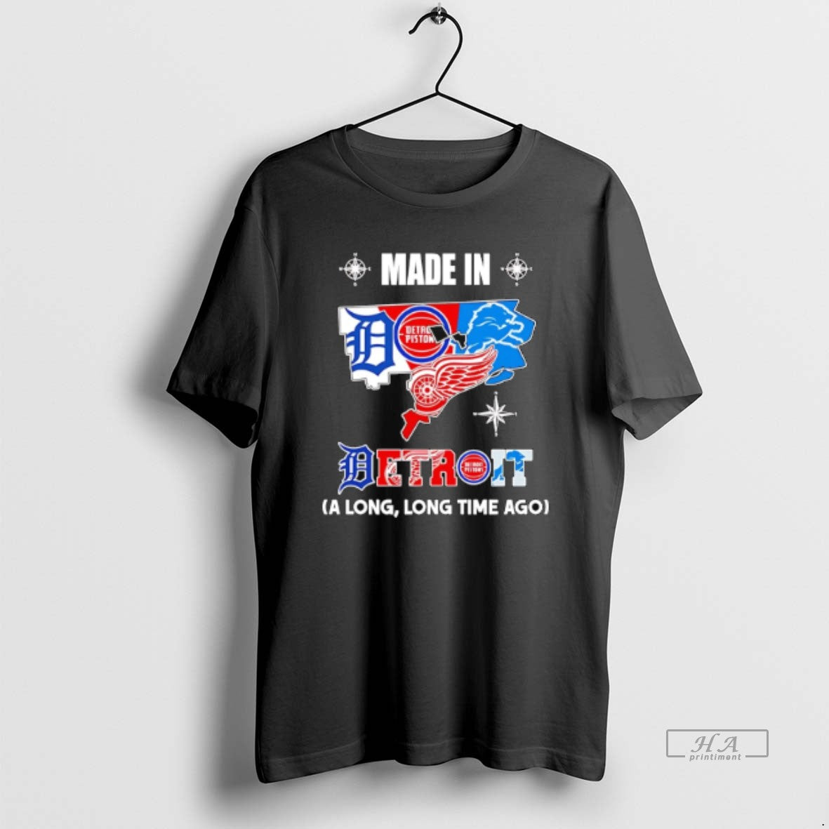 Official Made In Detroit A Long Long Time Ago State T-Shirts, Hoodie, Sweatshirt | CoreVibeTees.com