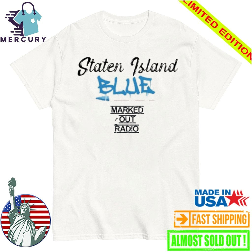 Marked Out Radio Staten Island Blue Shirt