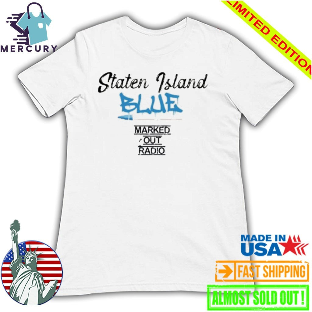 Marked Out Radio Staten Island Blue Shirt