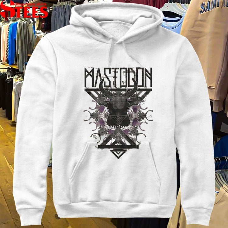 Mastodon Swirl Silhouette Crystal Silver T-Shirt