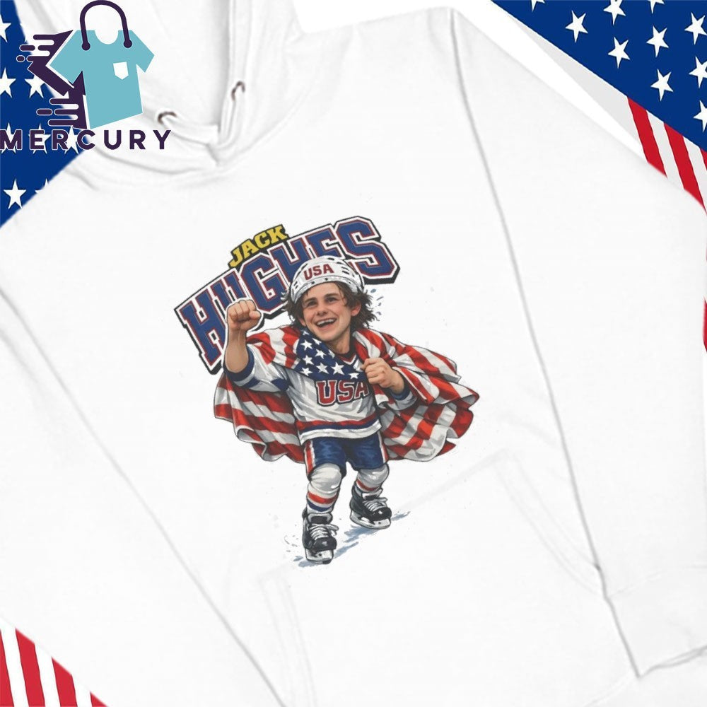 Men’s Hockey Jack Hughes Caricature Shirt