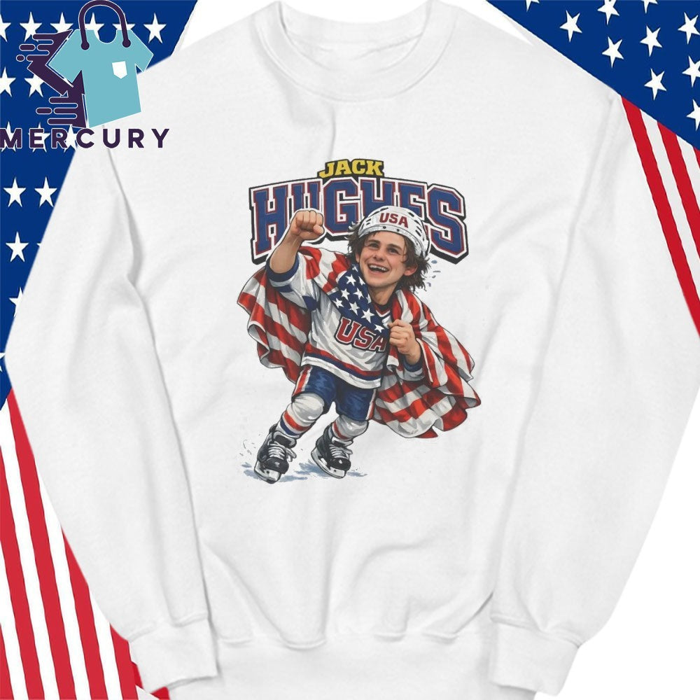 Men’s Hockey Jack Hughes Caricature Shirt