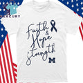 Michigan Men Basketball Faith Hope Strength Shirt