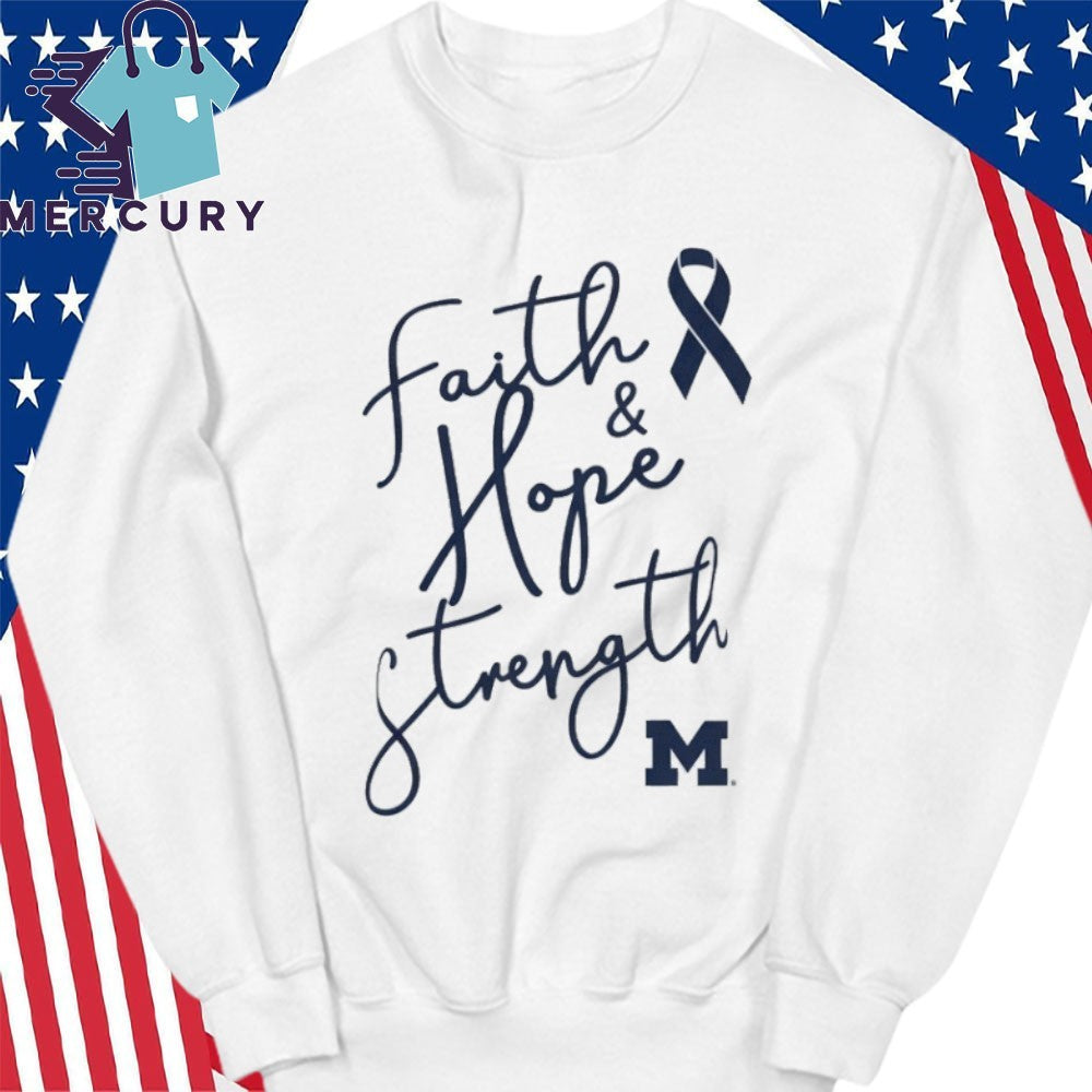 Michigan Men Basketball Faith Hope Strength Shirt