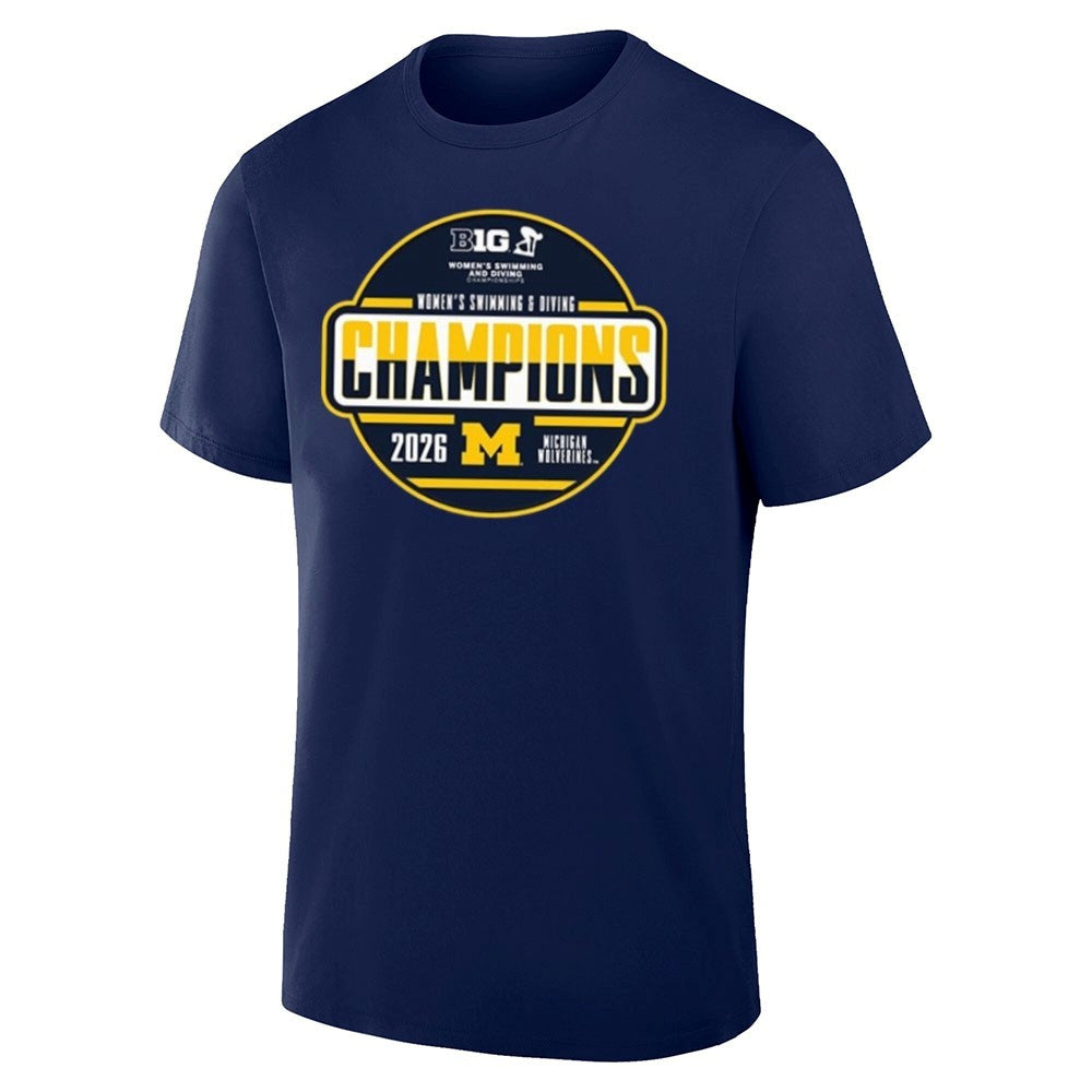 Michigan Wolverines 2026 Women’s Big Ten Swim & Dive Champions Shirt