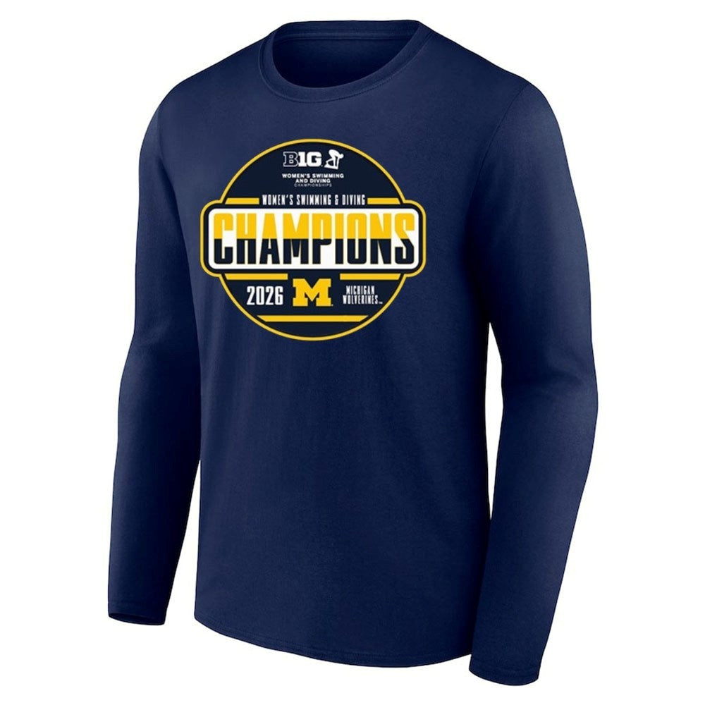 Michigan Wolverines 2026 Women’s Big Ten Swim & Dive Champions Shirt