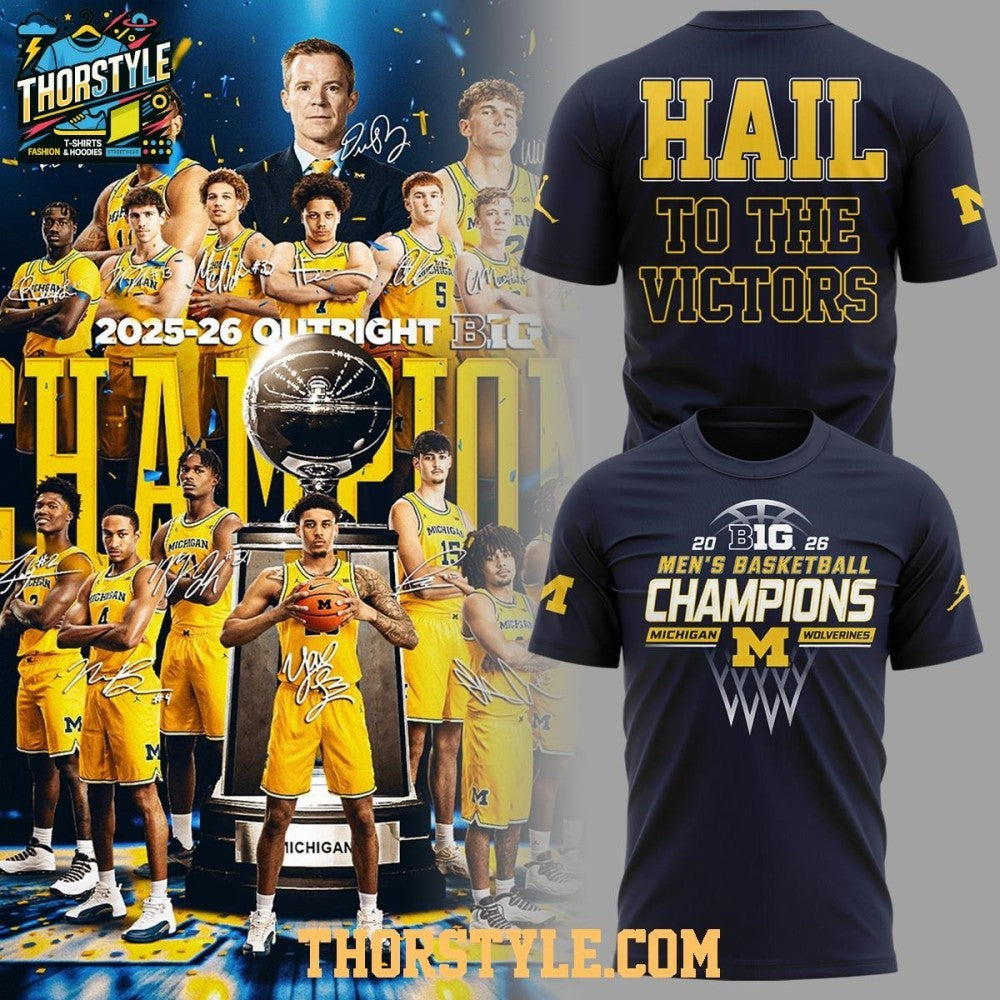 Michigan Wolverines Hail To The Victors 2026 Big Ten Champions Shirt