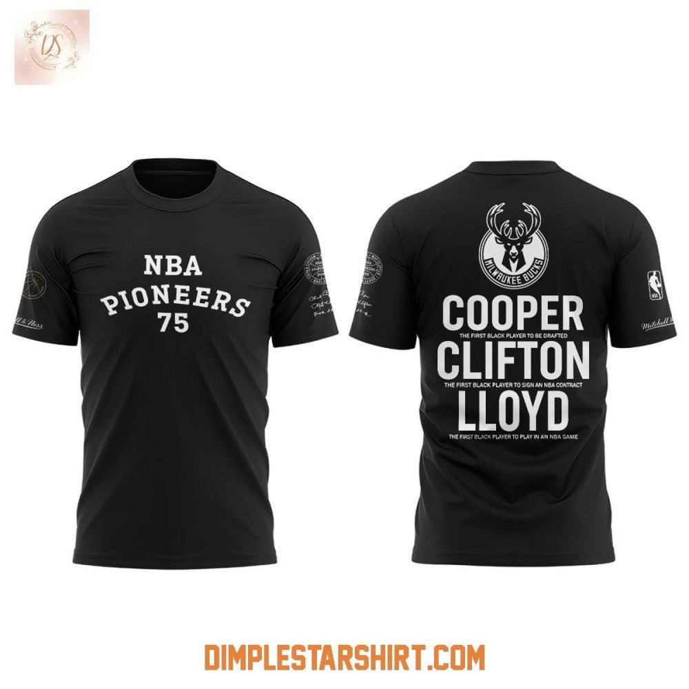 Milwaukee Bucks Reppin’ NBA Pioneers Who Broke Color Barriers In 1950 Shirt