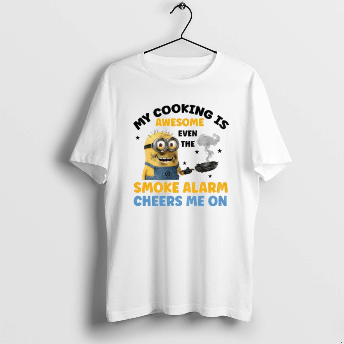 Official Minion My Cooking Is Awesome Even The Smoke Alarm Cheers Me On T-Shirts, Hoodie, Sweatshirt | CoreVibeTees.com