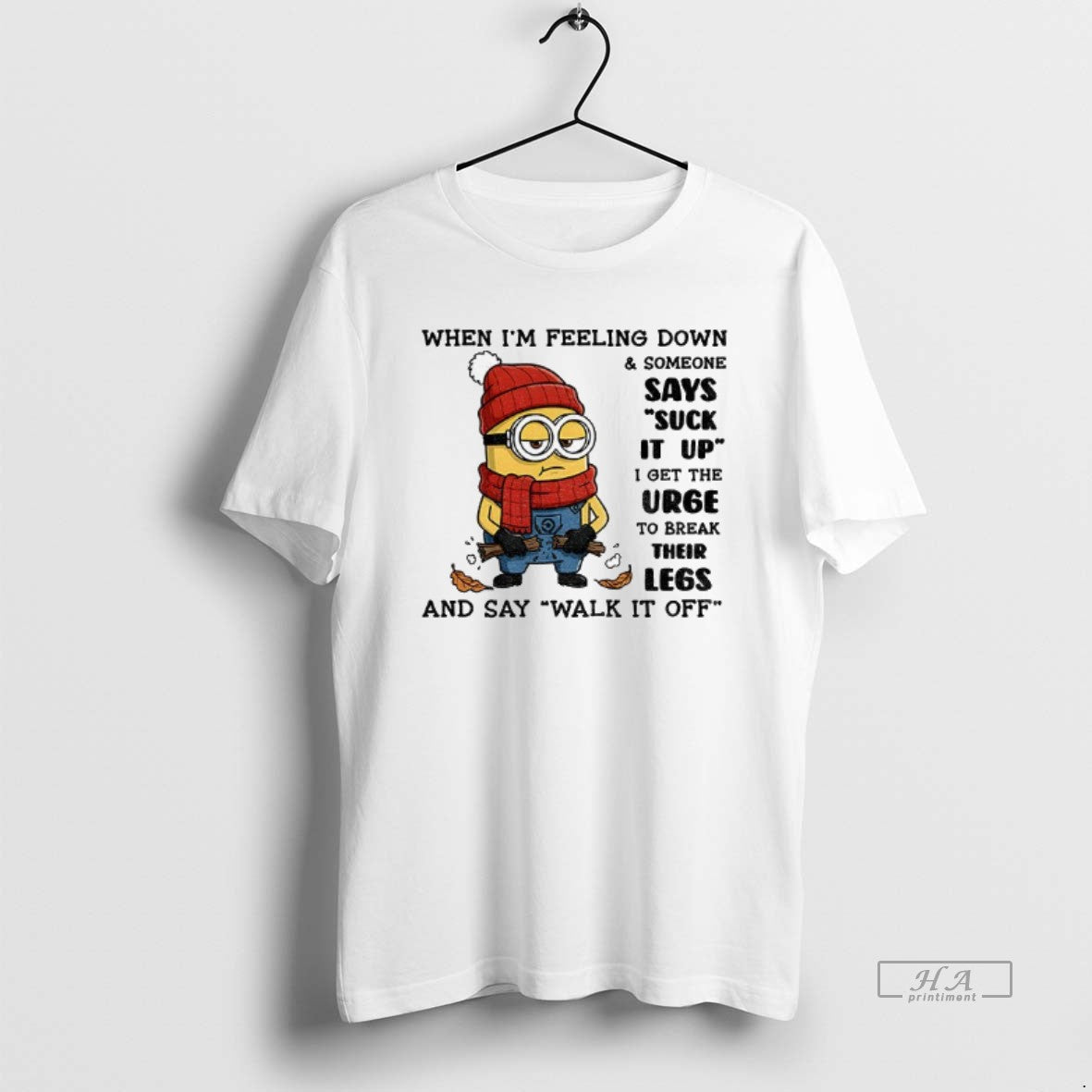 Official Minion When Im Feeling Down Someone Says Suck It Up I Get The Urge T-Shirts, Hoodie, Sweatshirt | CoreVibeTees.com