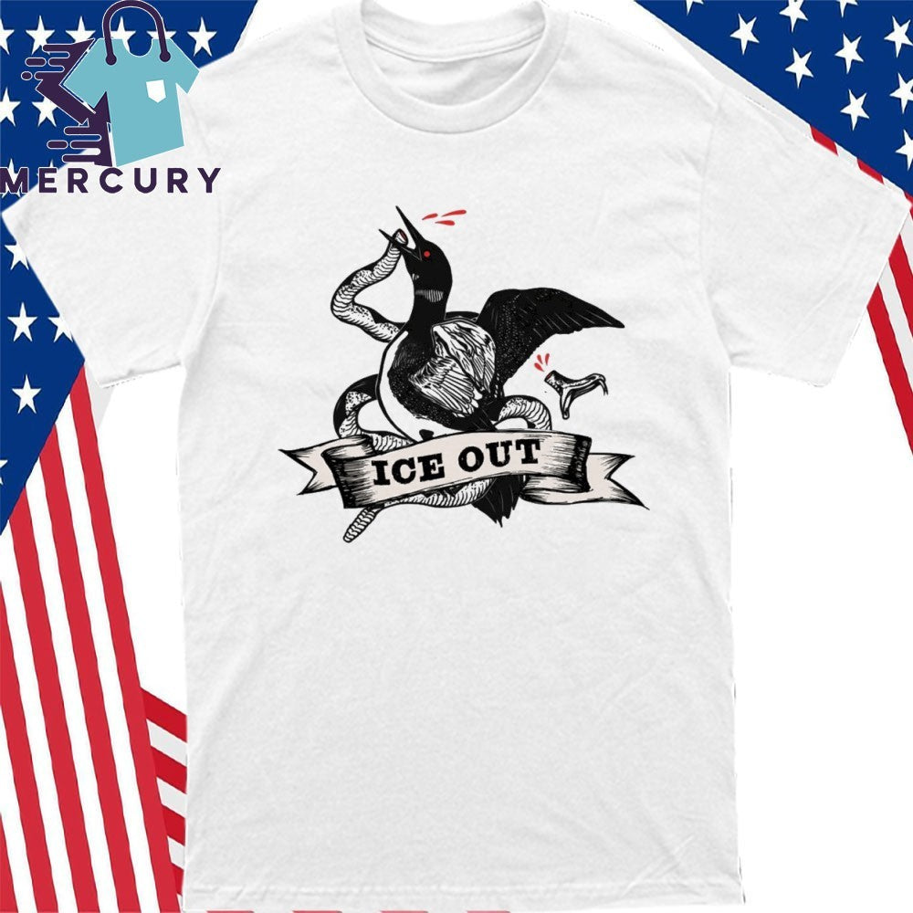 Minnesota Rebel Alliance ICE OUT MN State Bird Loon Protest + Resistance Shirt