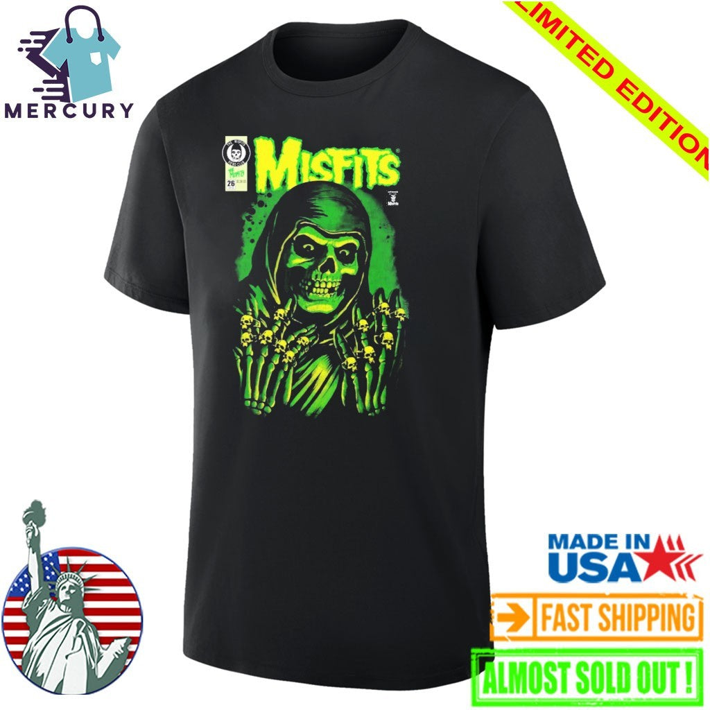Misfits X Yesterdays WonderCon Anaheim 2026 Exclusives Emerald Hell Crimson Ghost Reaper Shirt