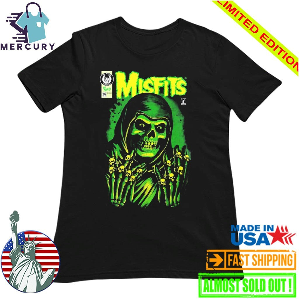 Misfits X Yesterdays WonderCon Anaheim 2026 Exclusives Emerald Hell Crimson Ghost Reaper Shirt