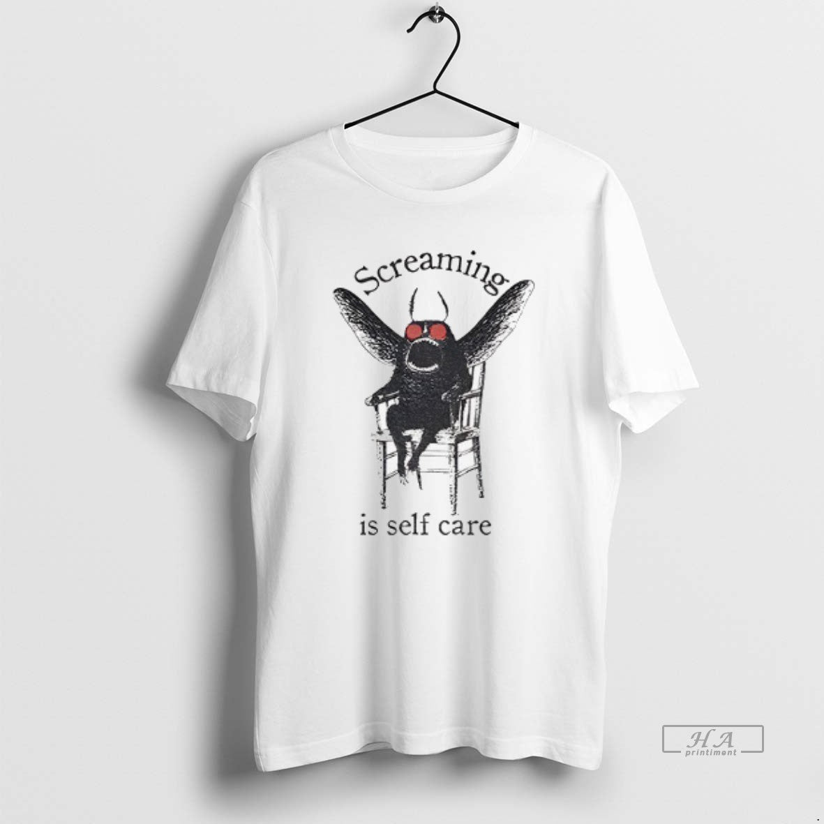 Official Mothman Shenanigan Screaming Is Self Care T-Shirts, Hoodie, Sweatshirt | CoreVibeTees.com