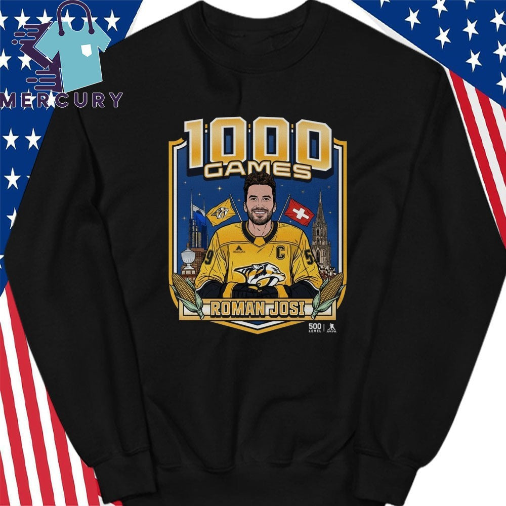 Nashville Predators Roman Josi 1000 NHL GP Shirt