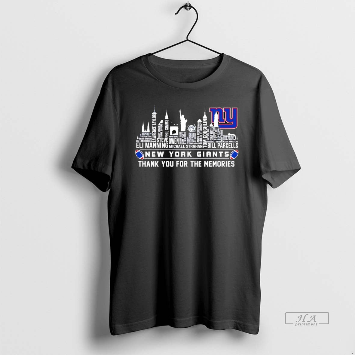 Official New York Giants City Players Names Thank You For The Memories T-Shirts, Hoodie, Sweatshirt | CoreVibeTees.com