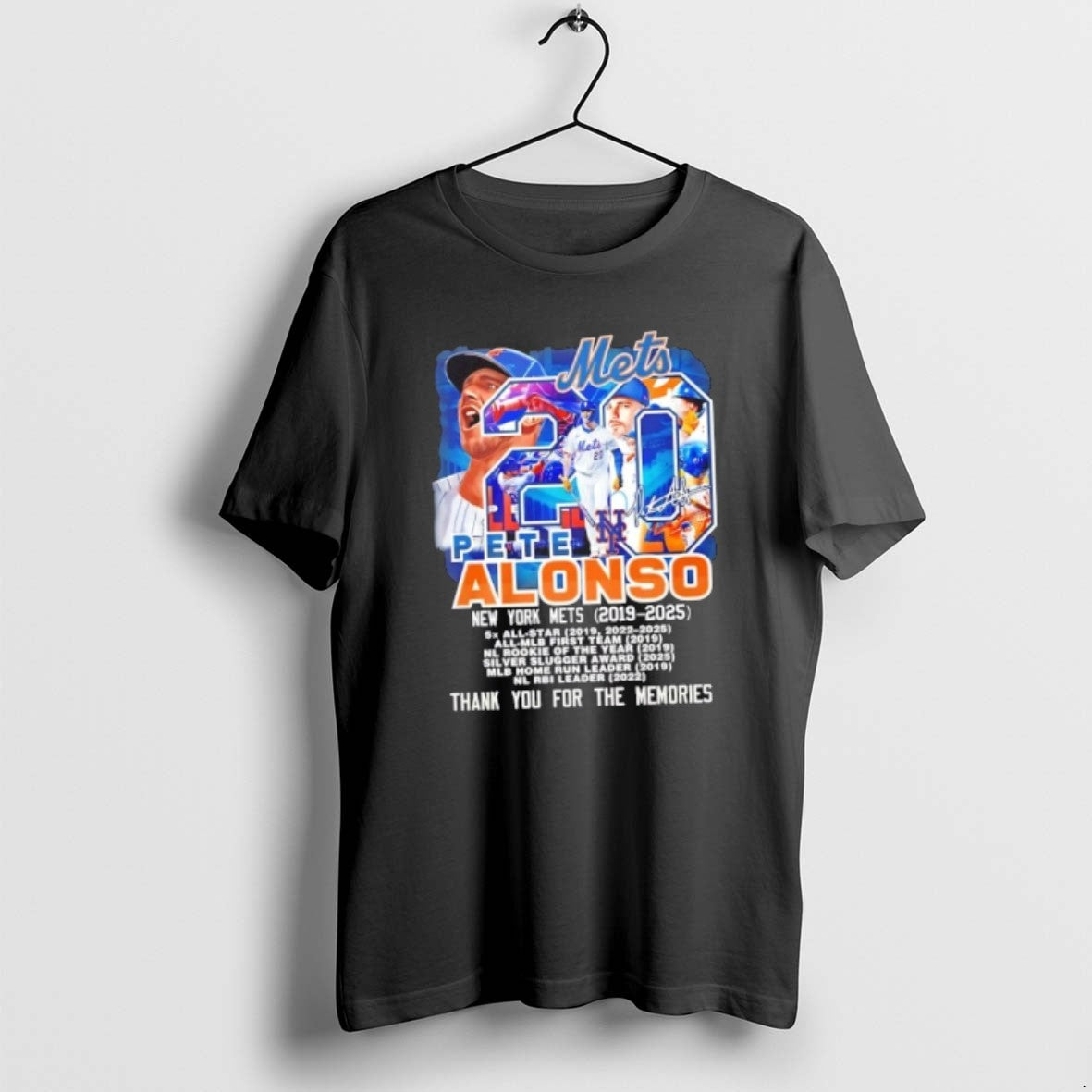 Official New York Mets Pete Alonso 2019 2025 Thank You For The Memories Signature T-Shirts, Hoodie, Sweatshirt