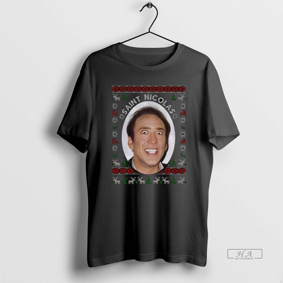 Official Nicolas Cage St Nicolas Christmas 2025 T-Shirts, Hoodie, Sweatshirt | CoreVibeTees.com