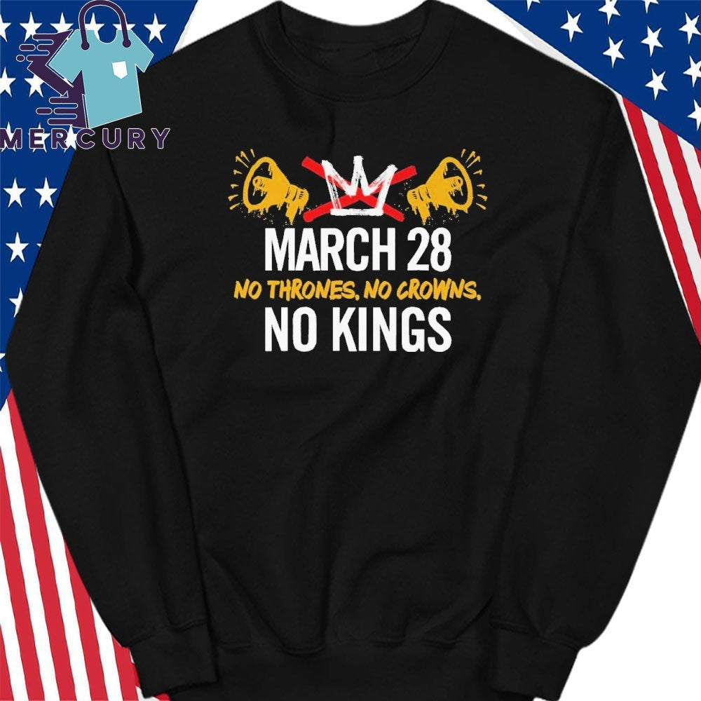 No Thrones, No Crowns No Kings in America March 28 2026 shirt