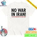 No War in Iran Stop Operation Epstein Fury Shirt