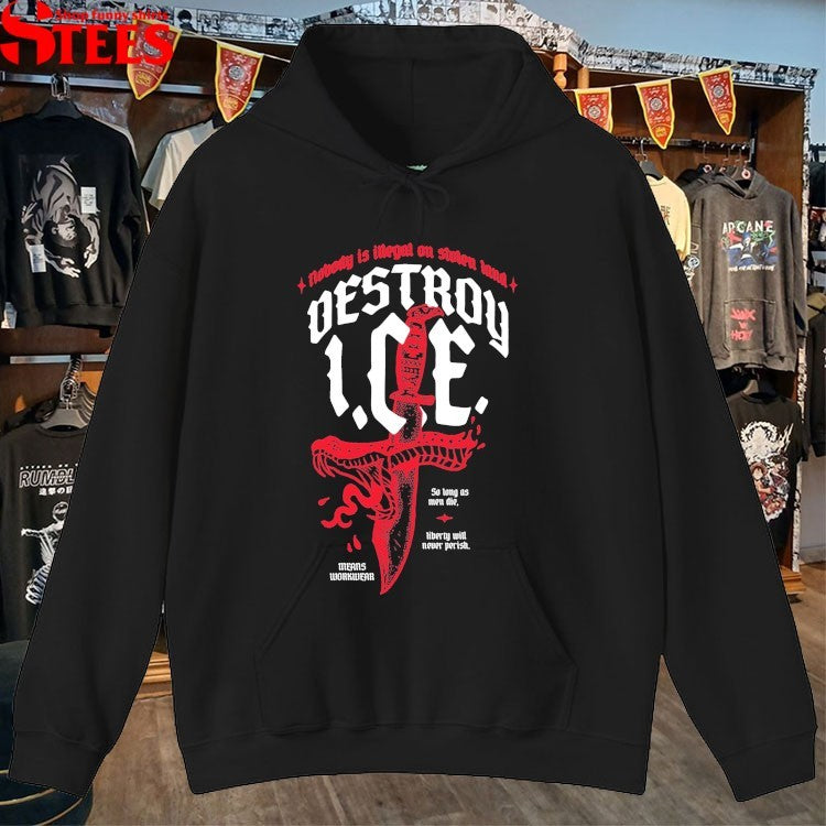 Nobody Is Illegal On Stolen Land Destroy Ice T-Shirt