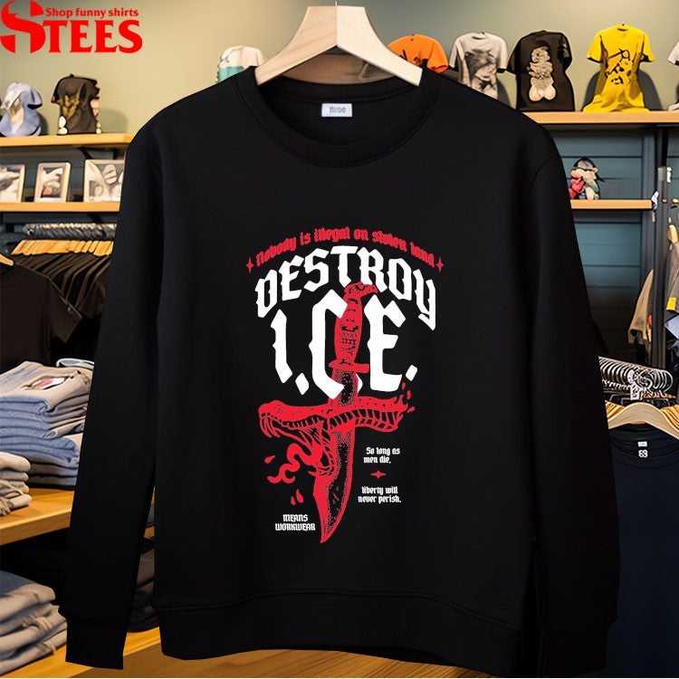 Nobody Is Illegal On Stolen Land Destroy Ice T-Shirt