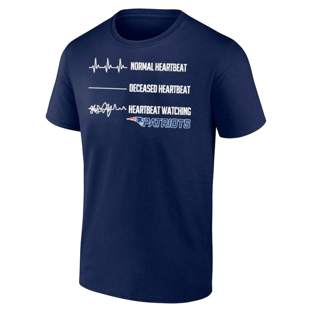 Normal Heartbeat Deceased Heartbeat Heartbeat Watching Patriots Shirt